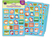 Decorative and Smelly 2 1/2" to 1/2" Stickers