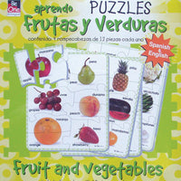 Fruits and Vegetables Bilingual Puzzles