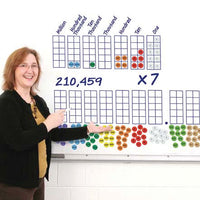 Jumbo Magnetic Place Value Discs 10-Value Decimals to Whole Numbers Set