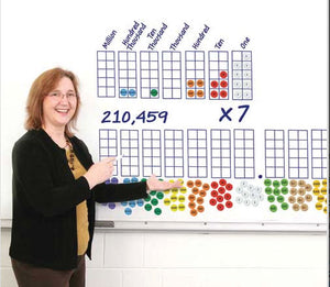 Jumbo Magnetic Place Value Discs 7-Value Decimals to Whole Numbers Set
