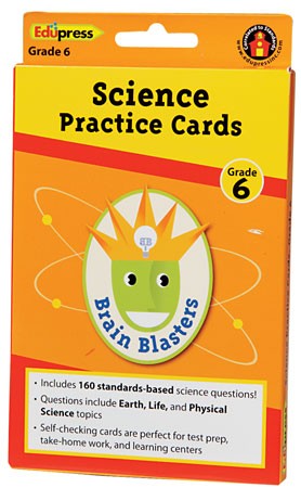 Brain Blasters Science Practice Cards Grade 6