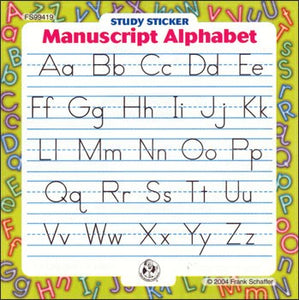 Manuscript Alphabet Study Stickers