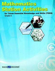 Math Station Activities for TEKS Math Grade 6 Book