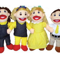 WHITE FAMILY PUPPETS Set of of 4