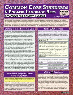 Common Core Step-by-Step Approach ELA 6-12 Reference Guide | National ...