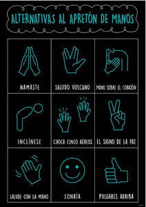 Alternatives to Handshakes Spanish Poster Laminated