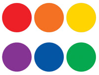 Colorful Circle Carpet Markers 4"
