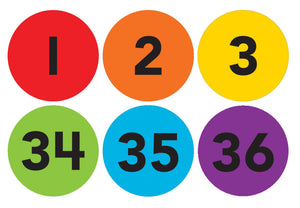 Numbers Floor Markers 4"