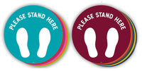 Please Stand Here Floor Markers - 7"