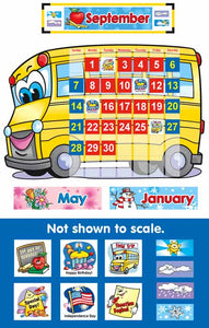 All in One School Bus Calendar English Bulletin Board