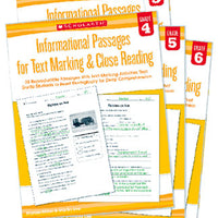Informational Passages for Text Marking & Close Reading Gr. 6