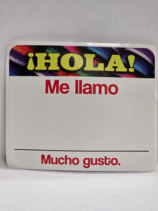Spanish Name Tags (My Name Is) Peel & Stick