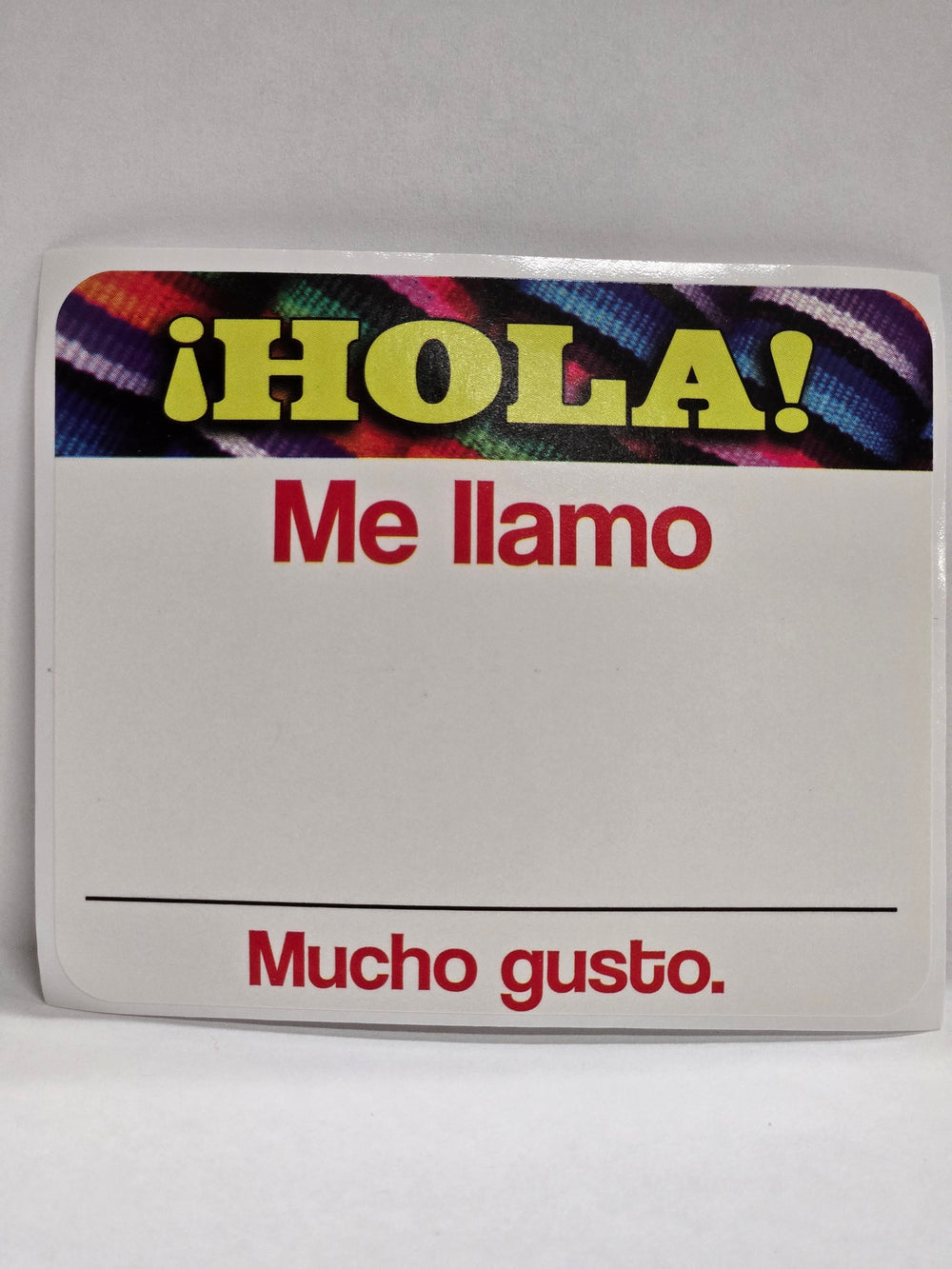 Spanish Name Tags (My Name Is) Peel & Stick
