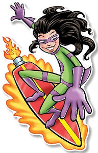 Surfing Superhero Large Accent