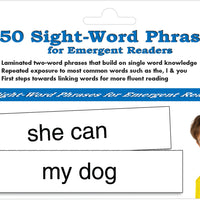 50 Sight Word Phrases 8" x 2"