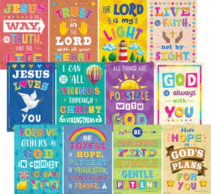 Bible Verses Small Poster Pack 11' x 15" (12 Posters)