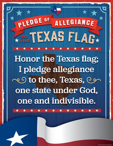 Texas Pledge of Allegiance Chart 17" X 22"