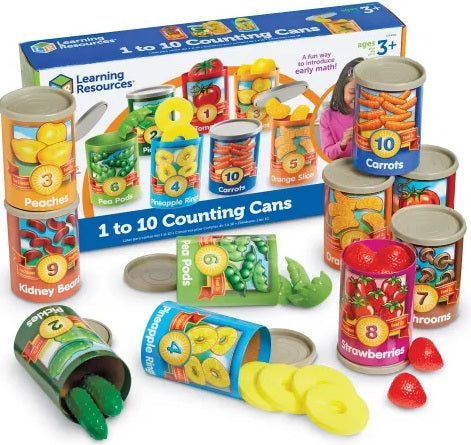 1 to 10 Counting Cans