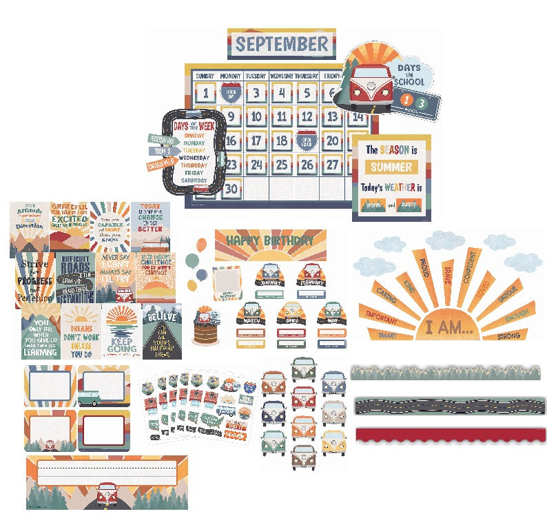 Moving Mountain Road Trip Deluxe classroom Decor Kit