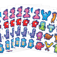 Decorative 2 1/2" to 1/2" Stickers