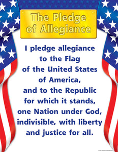 Pledge of Allegiance Chart 17" X 22"