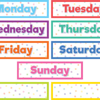 Colorful Magnetic Days of the Week