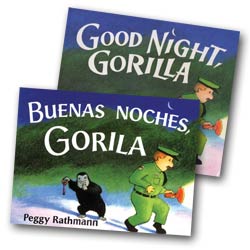 Good Night Gorilla English and Spanish Book Set