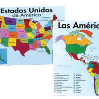 SPANISH MAP CHARTS Set of  (2)