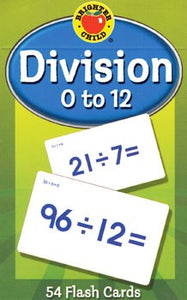 Division 0-12 Math Operation Flash Cards