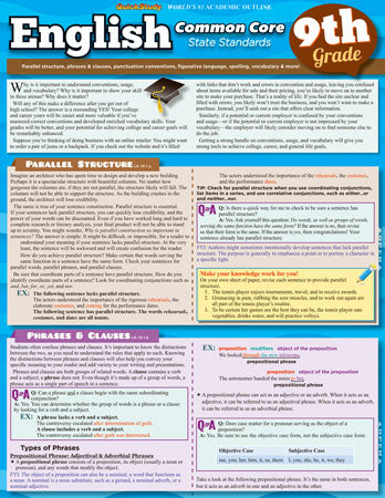 English Common Core State Standards Student Guide Grade 9