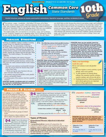 English Common Core State Standards Student Guide Grade 10