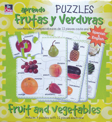 Fruits and Vegetables Bilingual Puzzles