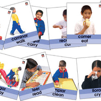 Actions Bilingual Jumbo Flashcards Set