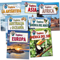 Explore the Continents Spanish Book Set of 7 books