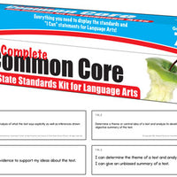 Complete Common Core State Standards Pocket Chart Cards Gr 7 ELA
