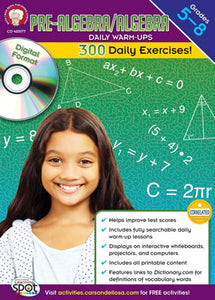 Pre-Algebra/Algebra  Daily Warm-Ups CD-ROM