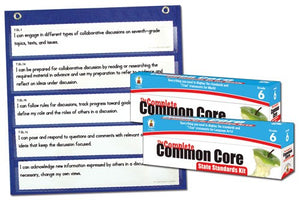 Common Core State Standards Pocket Chart Cards - Grade 6 Class Set