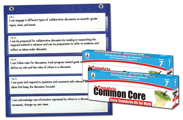 Common Core State Standards Pocket Chart Cards - Grade 7 Class Set