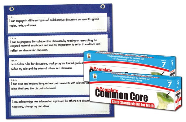 grade 7 cards Common Core State Standards Pocket Chart Cards