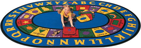 Bilingual Teaching Rug 8ft 4in x 11ft 8in Rectangl