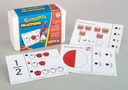 Fractions Hot Dots Flash Cards