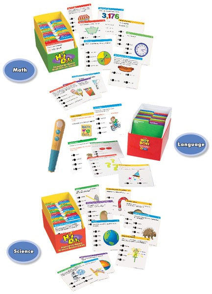 Hot Dots Review Cards Grade 4 Kit (Language, Math, & Science)