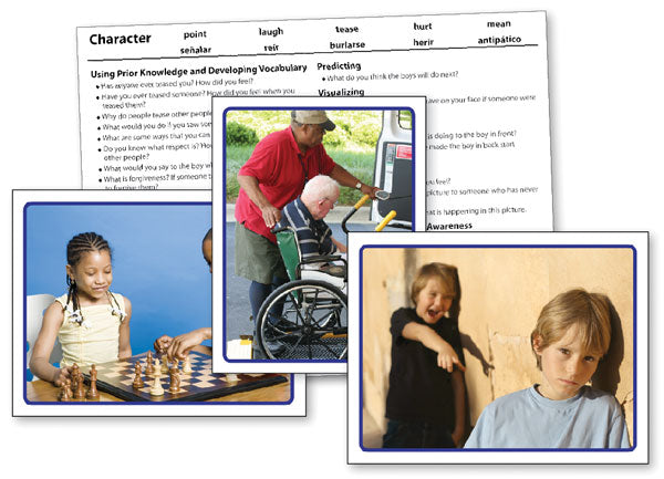 Character Early Literacy Comprehension Cards Set