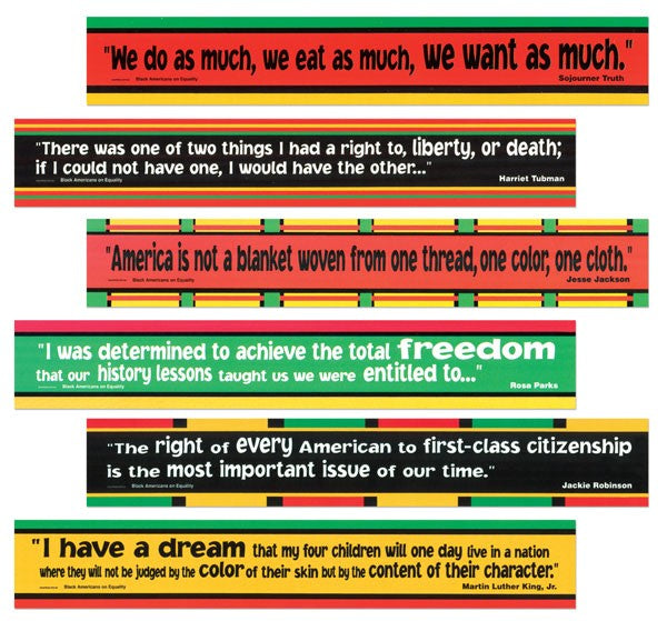 Famous Quotes from Famous Black Americans on Equality Bulletin Board