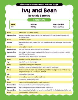 Baby Ivy Script Ivy and Bean Readers Theater Scripts | National School Products