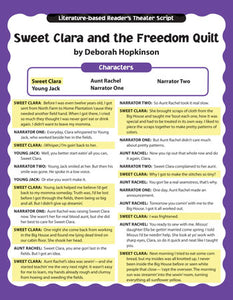Literature-Based Reader's Theater Scripts Sweet Clara