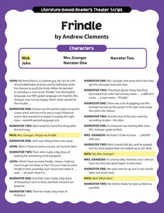 Literature-Based Reader's Theater Scripts Frindle