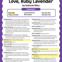 Literature-Based Reader's Theater Scripts Love, Ruby Lavender
