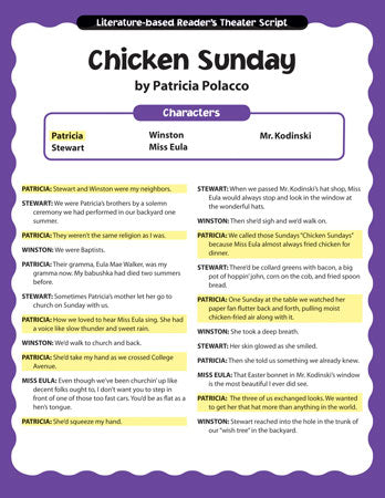 Literature-Based Reader's Theater Scripts Chicken Sunday