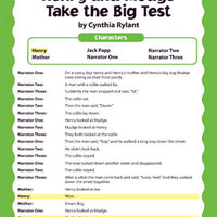Henry & Mudge Take The Big Test Readers Theater Scripts
